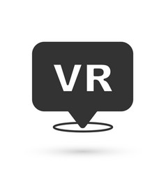 Grey Virtual Reality Icon Isolated On White