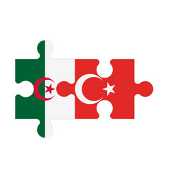 Puzzle Of Flags Of Algeria And Turkey