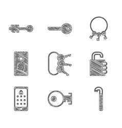 Set Bunch Of Keys Key Crowbar Safe Combination