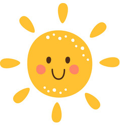 Sun Character With Face