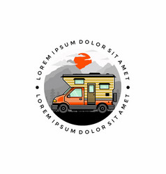 Van Box Camper Badge Design