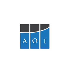 Aoi Letter Logo Design On Black Background