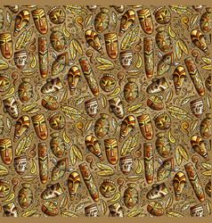 Cartoon Cute African Seamless Pattern