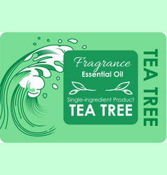 Tea Tree Fragrance Essential Oil Label Or Sticker