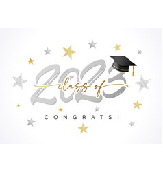 2023 Class Of Congrats Silver Logo Text Design