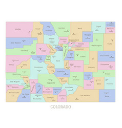 Colorado Us State Administrative District Map