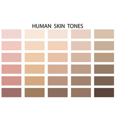 Human Skin Tone Color Palette Set