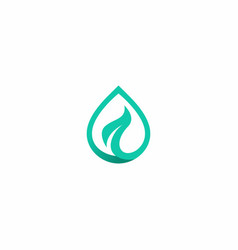 Leaf And Water Logo Design Drop Water Nature