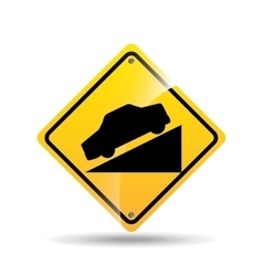 Road Sign Steep Decline Icon