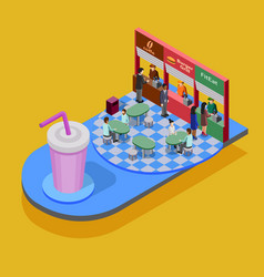 Fast Food Isometric Concept