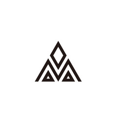 Letter M And O Triangle Geometric Symbol Simple