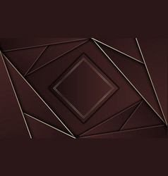 Brown Triangles With Gold Lines And Rectangle