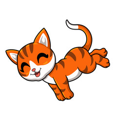 Cute Orange Tabby Cat Cartoon