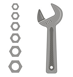 Adjustable Wrench Glyph Icon Tool