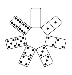 Domino Dice In Black And White