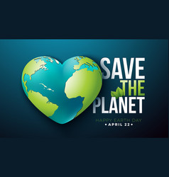 Earth Day With Planet In The Heart On