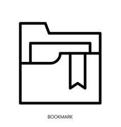 Bookmark Icon Line Art Style Design Isolated