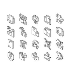 Mortgage Real Estate Collection Isometric Icons