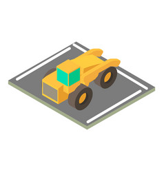 Motor Grader Icon Isometric Style