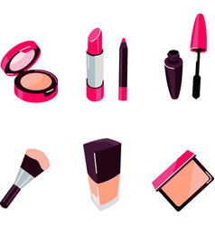 Set Of Makeup And Cosmetics