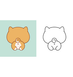 Cute Isolated Shiba Inu Dog Clipart