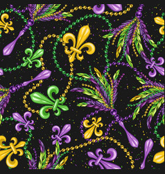 Seamless Pattern With Fleur De Lis Beads