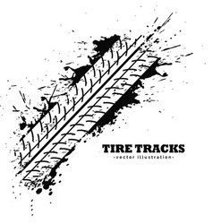 Tire Track Impression On White Background