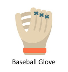 Baseball Glove Flat Icon Design