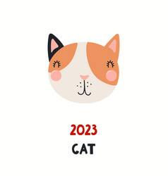 Cute Cartoon Cat 2023 Vietnamese Zodiac Sign