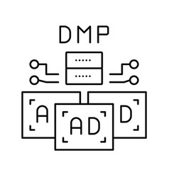 Data Management Platform Line Icon