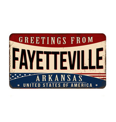 Greetings From Fayetteville Vintage Rusty Metal