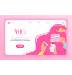 Menstruation Period Landing Page