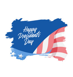 Usa Presidents Day Celebrate Banner With Brush