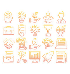 Icons Set Of Development And Startup