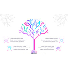 Infographic Template With Pcb Tree On White