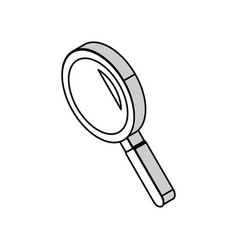 Magnifying Search Glass Isometric Icon