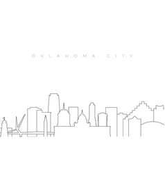 Outline Oklahoma City Skyline Trendy Template