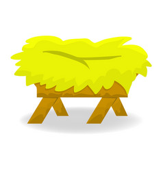 Christmas Empty Jesus Manger Icon Symbol Design