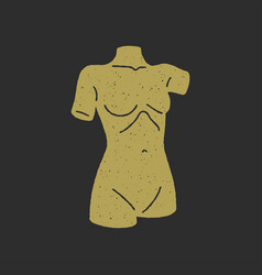 Medieval Naked Female Body Statue With Breast