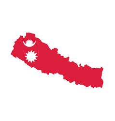 Nepal Map And Flag