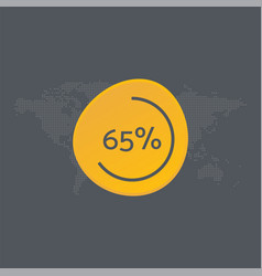 65 Percent Chart Symbol Percentage Infographic