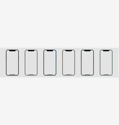 Set Of Iphone Smartphones In Different Colors