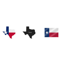 Texas Us State Detailed Flag Map Detailed