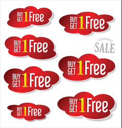 Buy 1 Get 1 Free Sticker Red Collection 2