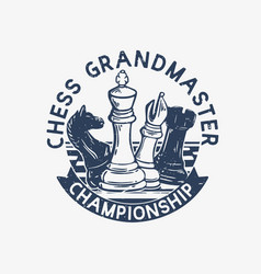 Logo Design Chess Grand Master Champion