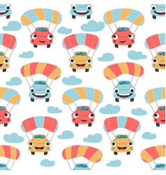 Children Seamless Pattern With Kids Funny