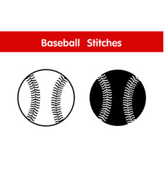 Baseball Stitches On A White Background Design