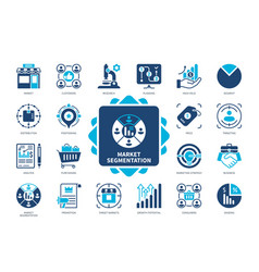 Market Segmentation Solid Icon Set