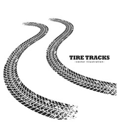 Road Tire Tracks On White Background In