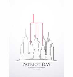 911 Patriot Day Vertical Banner Twin Towers